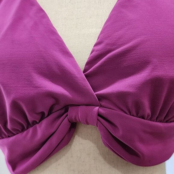 Perry Ellis Purple Halter Swim Bikini Top 38D / DD New - Picture 7 of 8